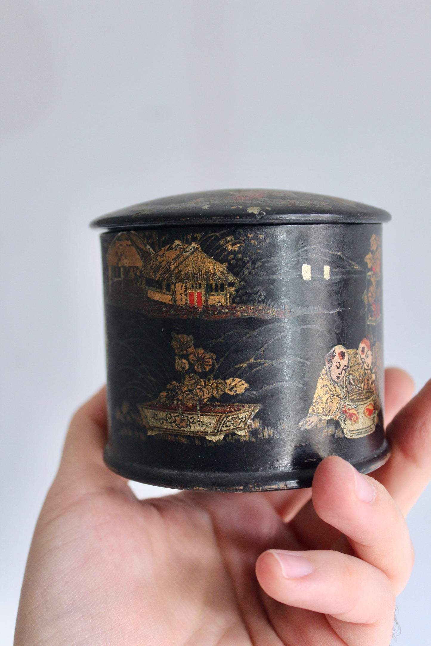 Vintage Japanese Lacquered Trinket Box