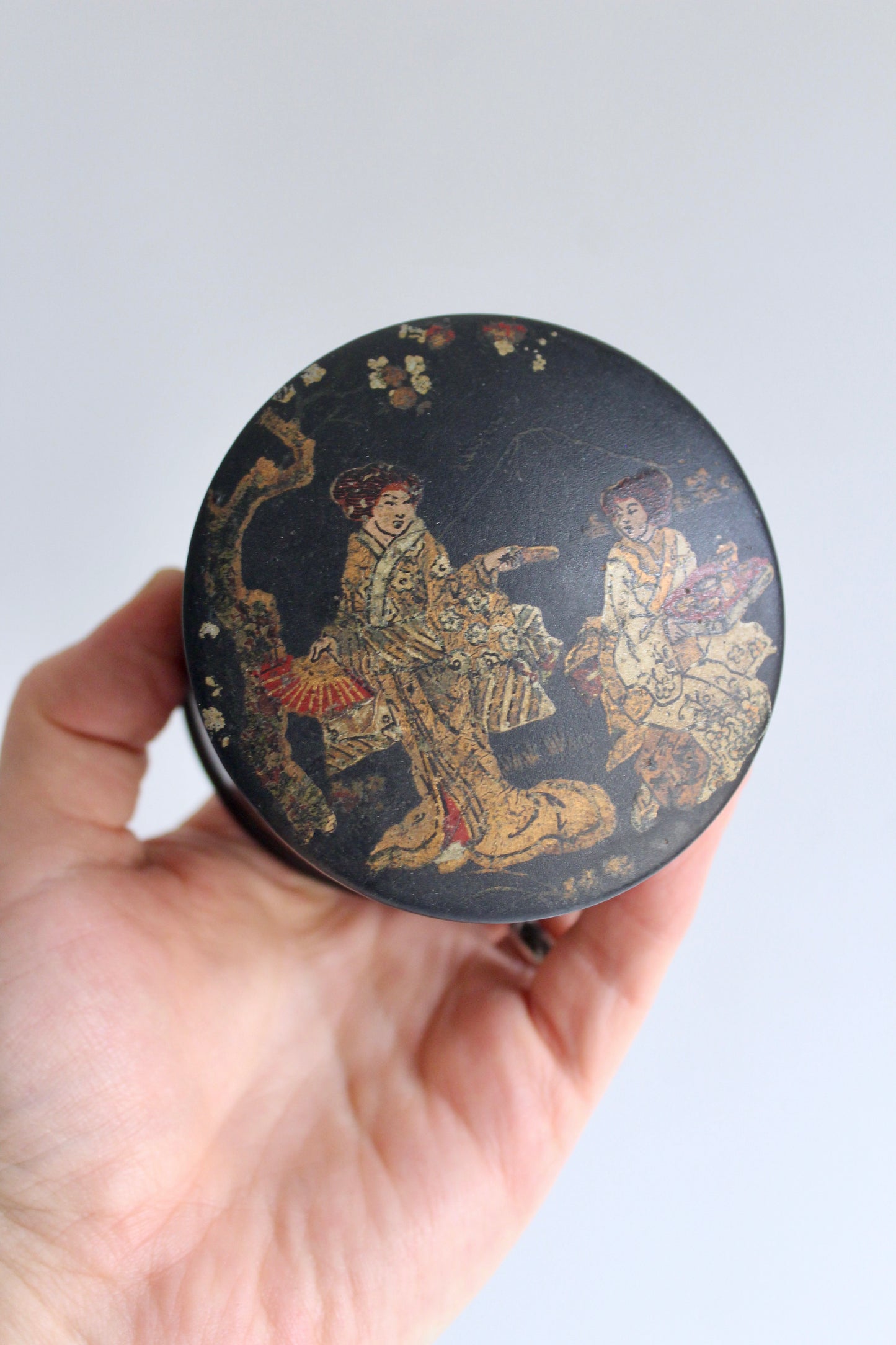 Vintage Japanese Lacquered Trinket Box