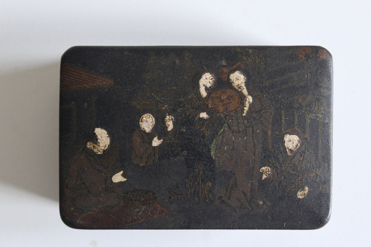 Antique Japanese Lacquered Box, Meiji Period (Late 19th Century)