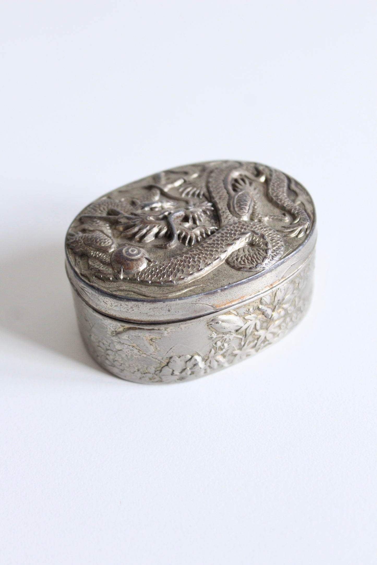 Chinese Dragon Jewelry Box with Silk Lining