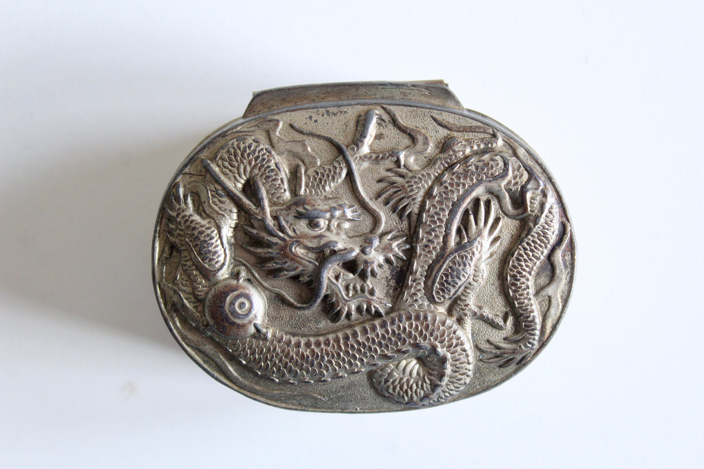 Chinese Dragon Jewelry Box with Silk Lining