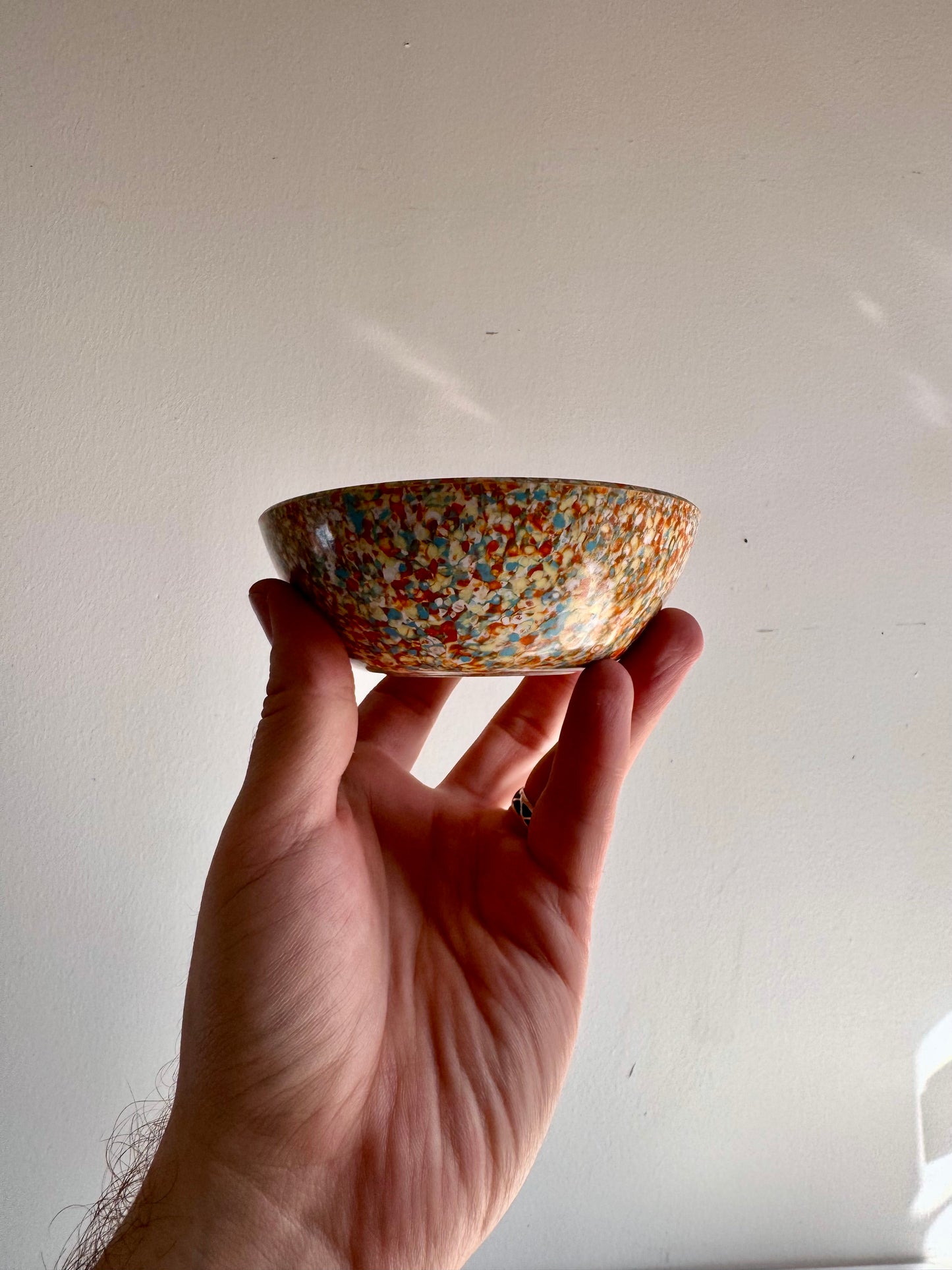 Vintage Mid-Century Confetti Melamine Bowls – Set of Two, c. 1950s–60s
