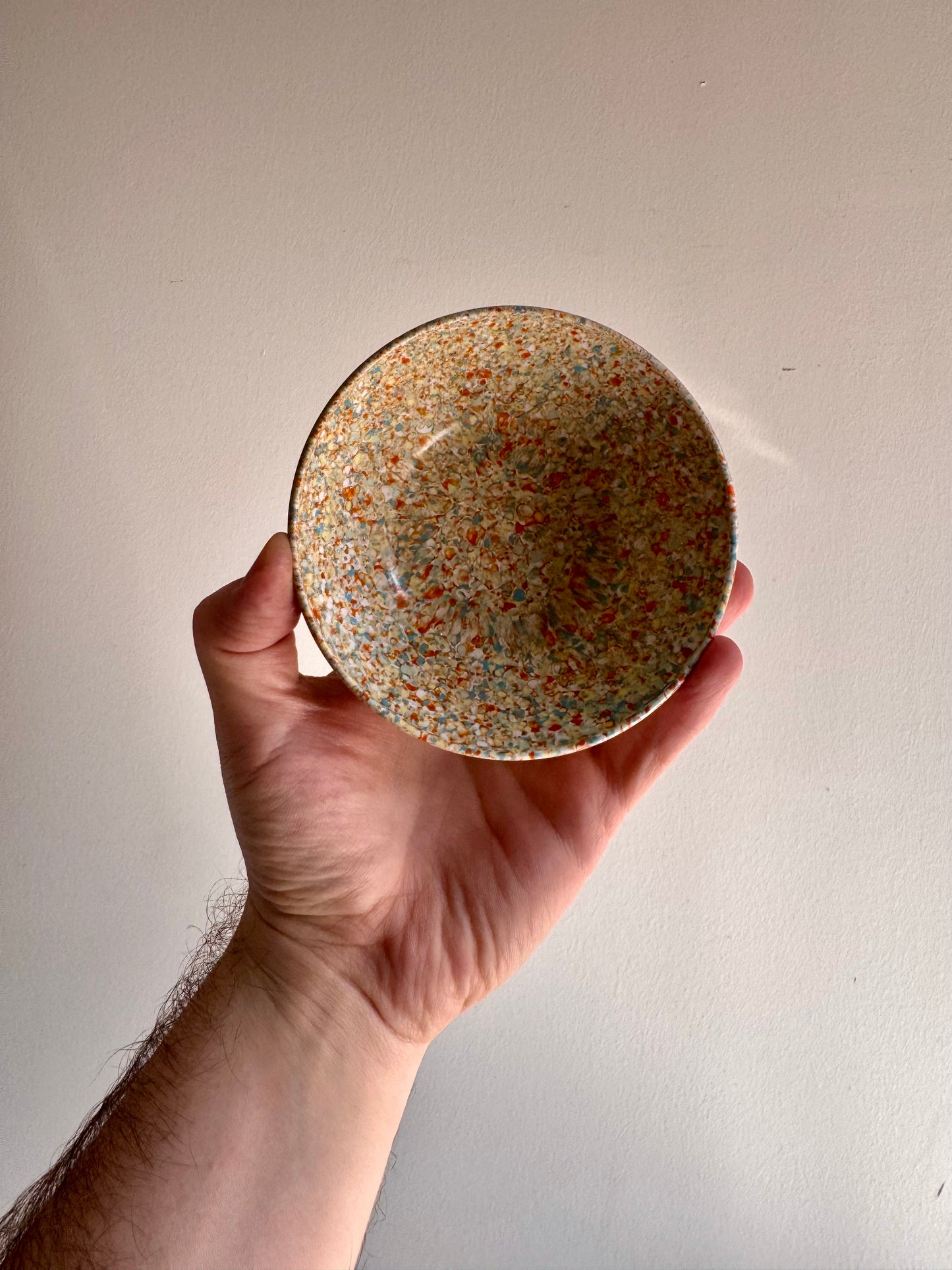 Vintage Mid-Century Confetti Melamine Bowls – Set of Two, c. 1950s–60s