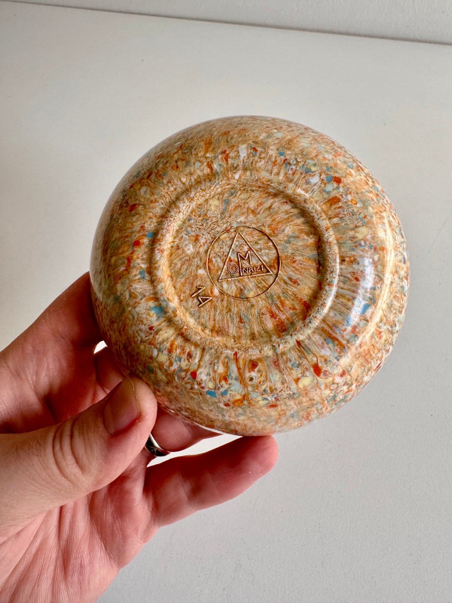 Vintage Mid-Century Confetti Melamine Bowls – Set of Two, c. 1950s–60s