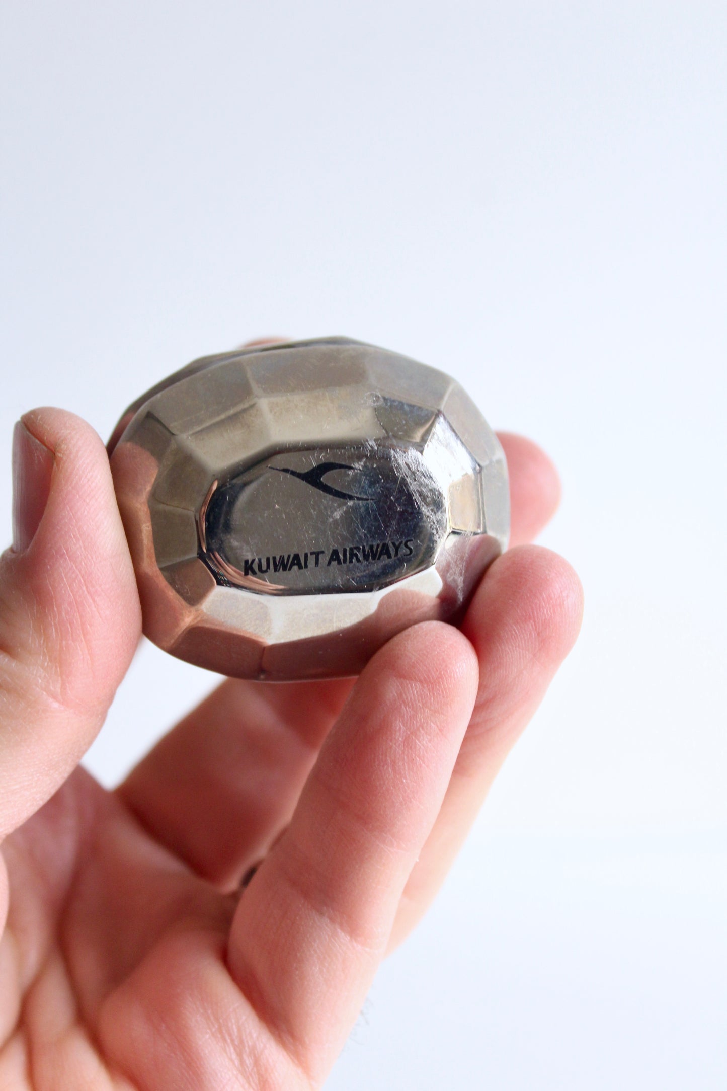 Vintage Kuwait Airways Shell & Pearl Paperweight