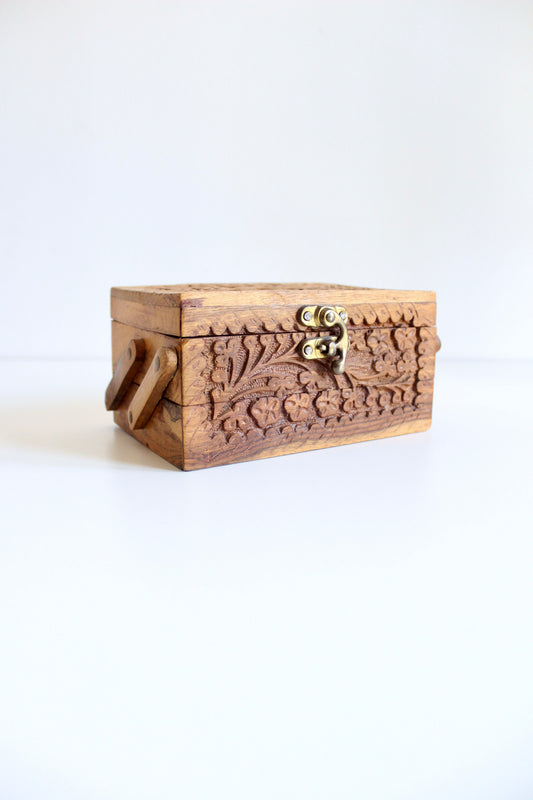 Small Vintage Rosewood Jewelry Box