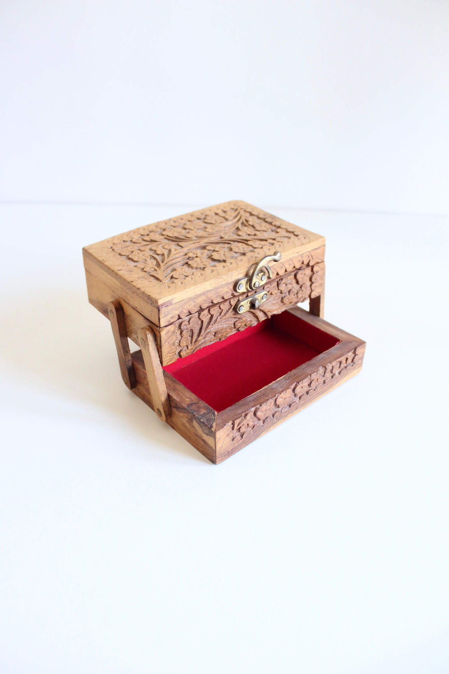 Small Vintage Rosewood Jewelry Box