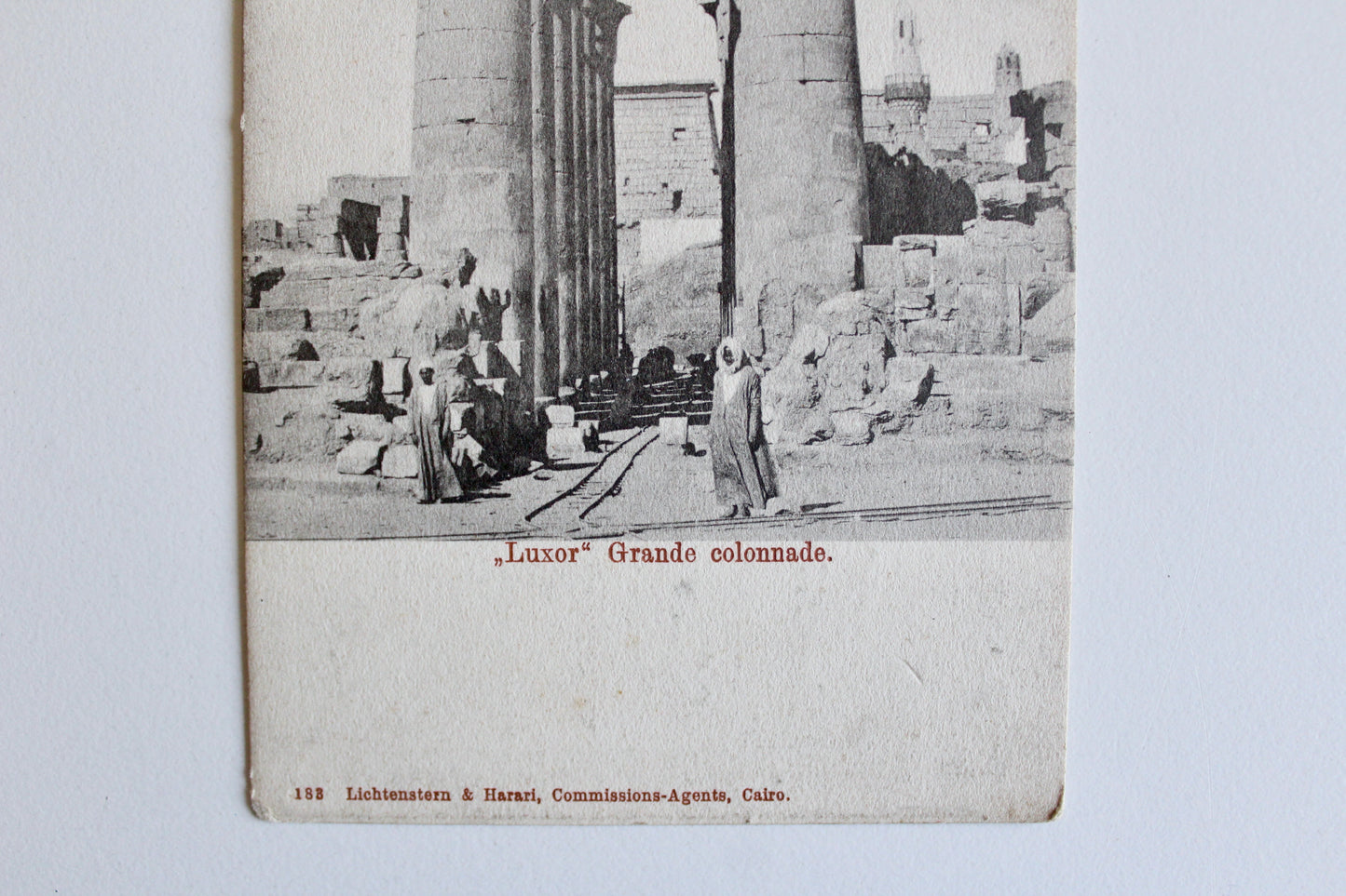 Luxor – Great Colonnade Antique Egyptian Postcard, c. 1900–1905
