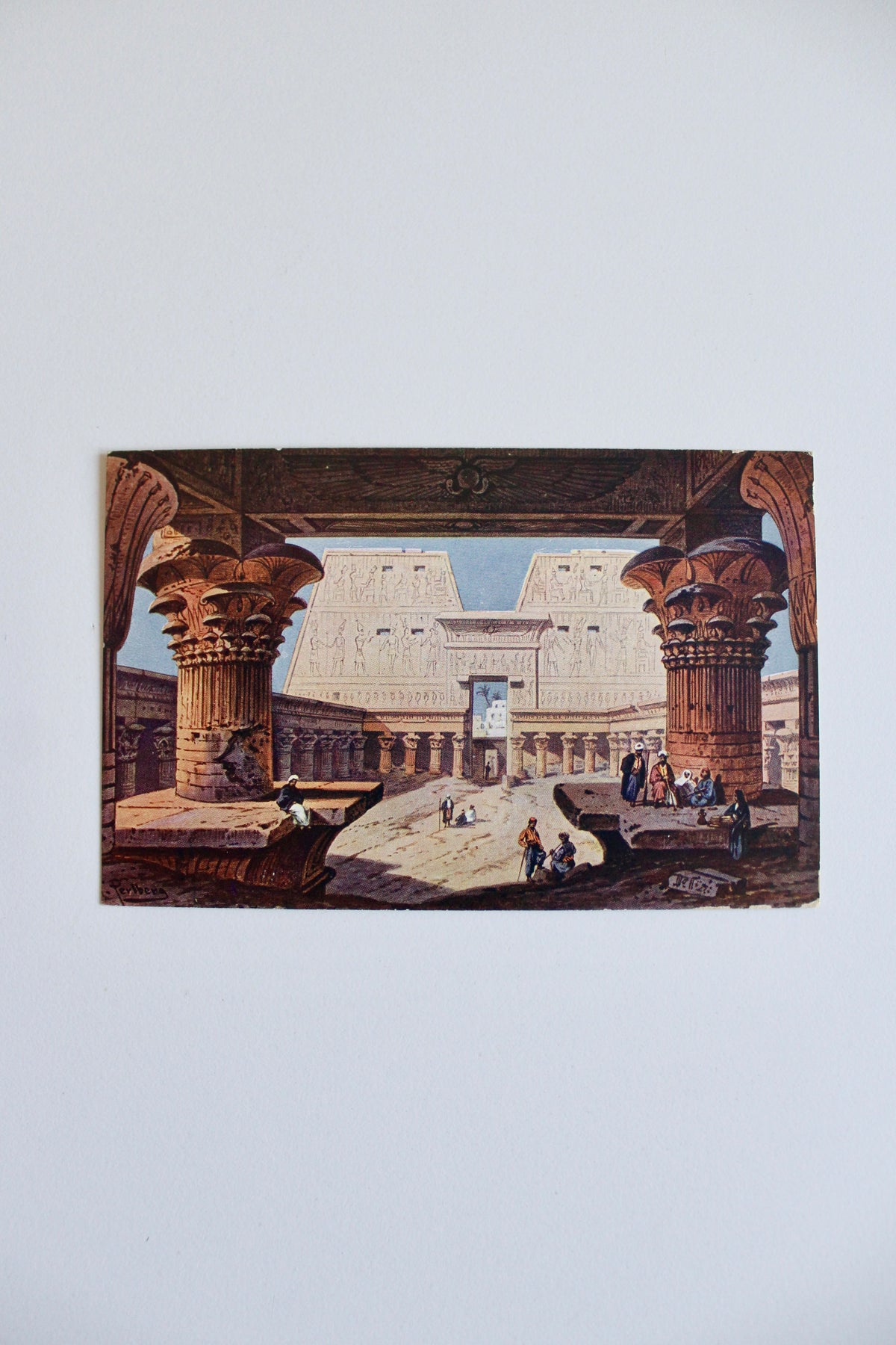 Vintage Egyptian Postcard – Temple of Edfou