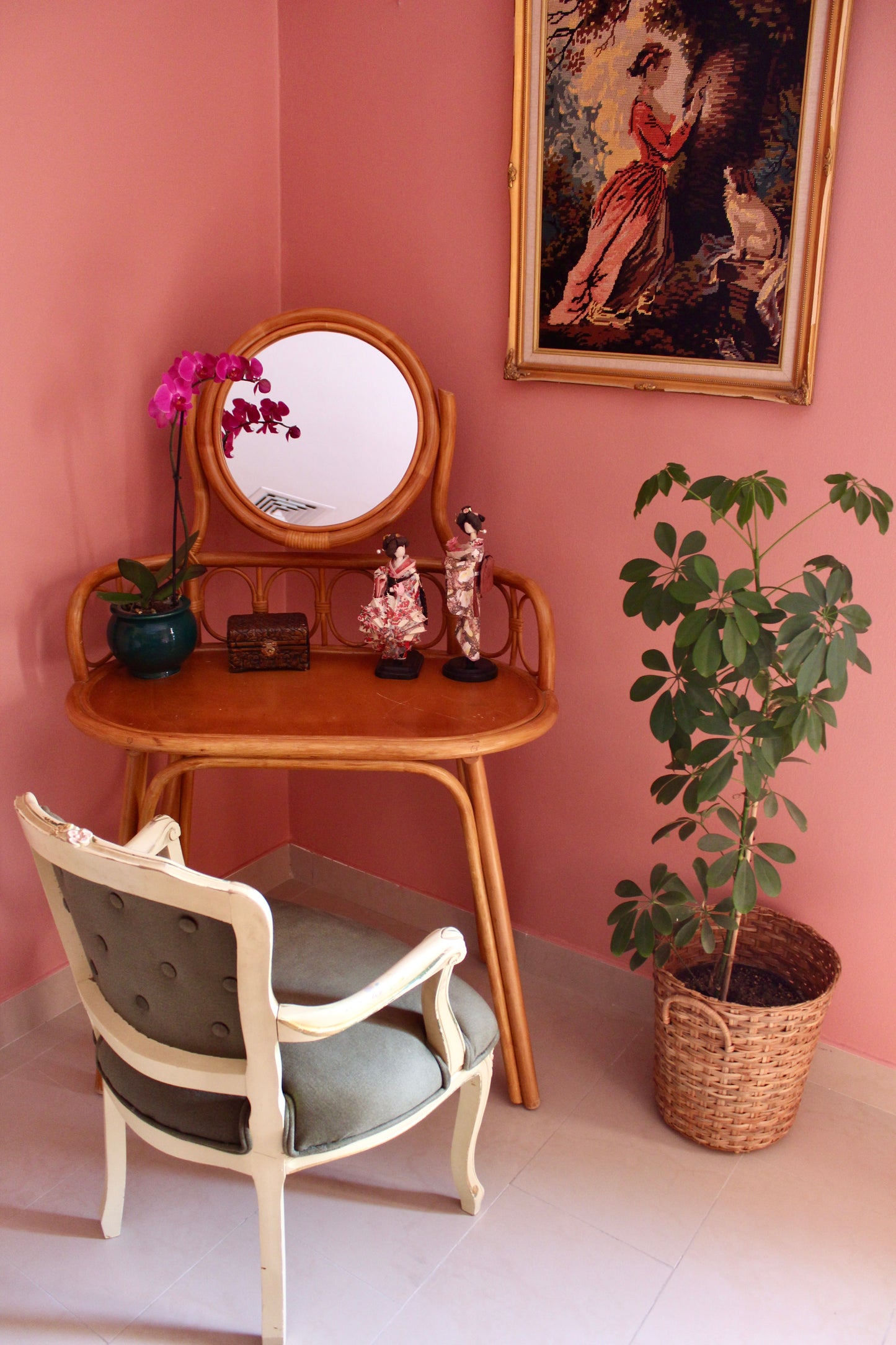 French Louis XV Style Bergère Armchair