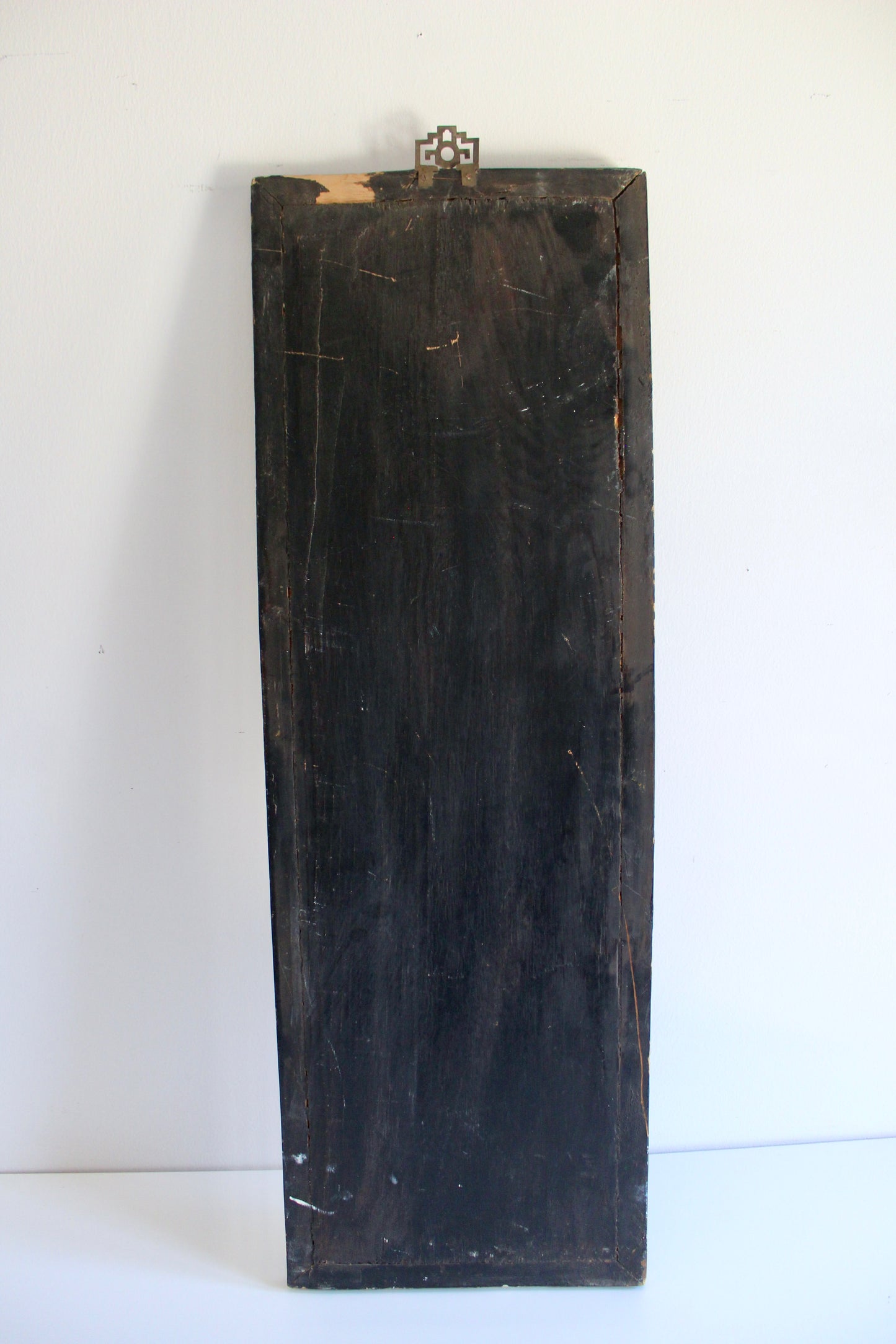 Vintage Chinese Lacquer and Soapstone Panel