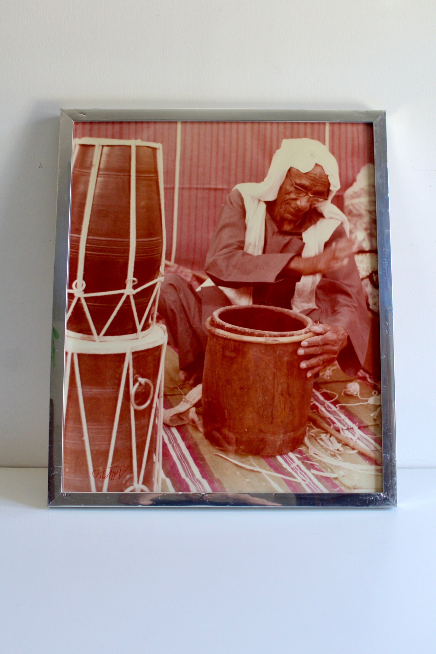 Original Signed 1970s Kuwaiti Photograph by Anwar Al Hasawi – 54 × 64 cm