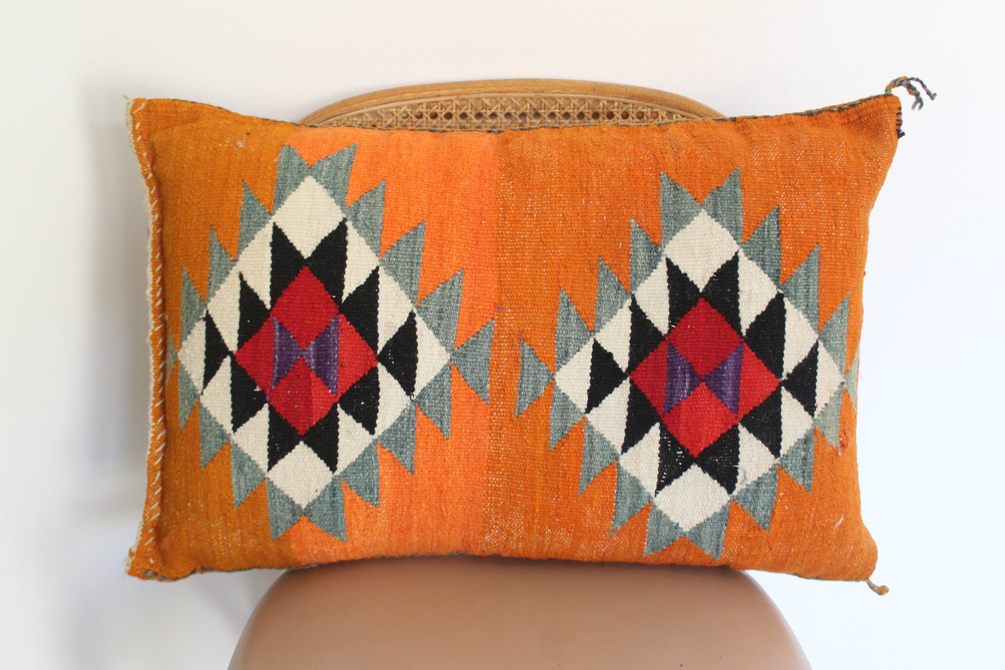 Vintage Handwoven Sadu (Kilim) Wool Cushion