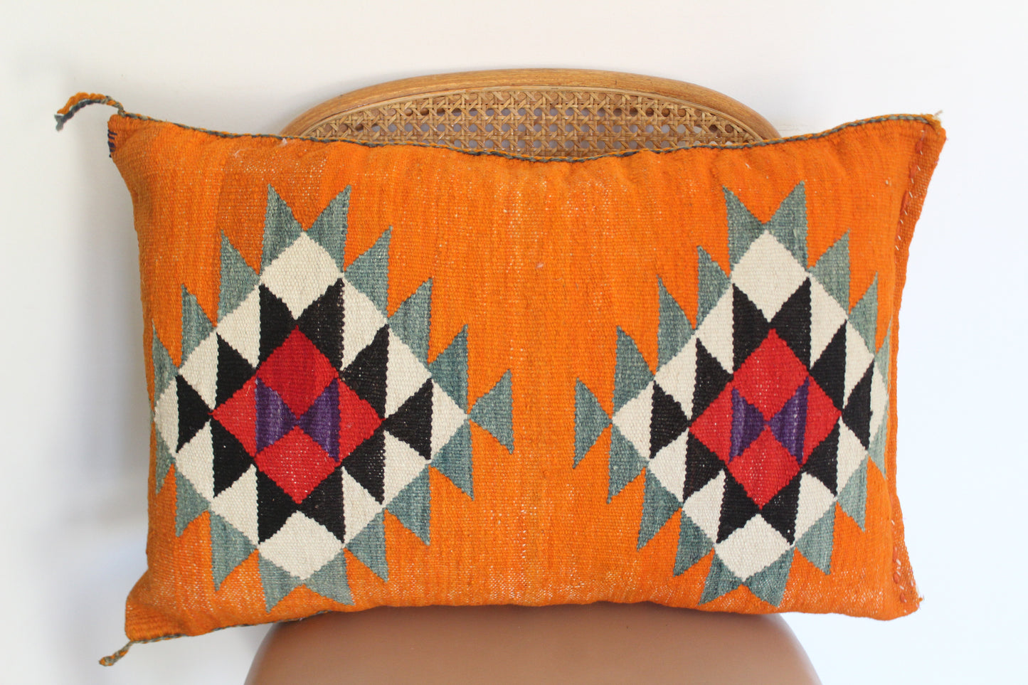 Vintage Handwoven Sadu (Kilim) Wool Cushion