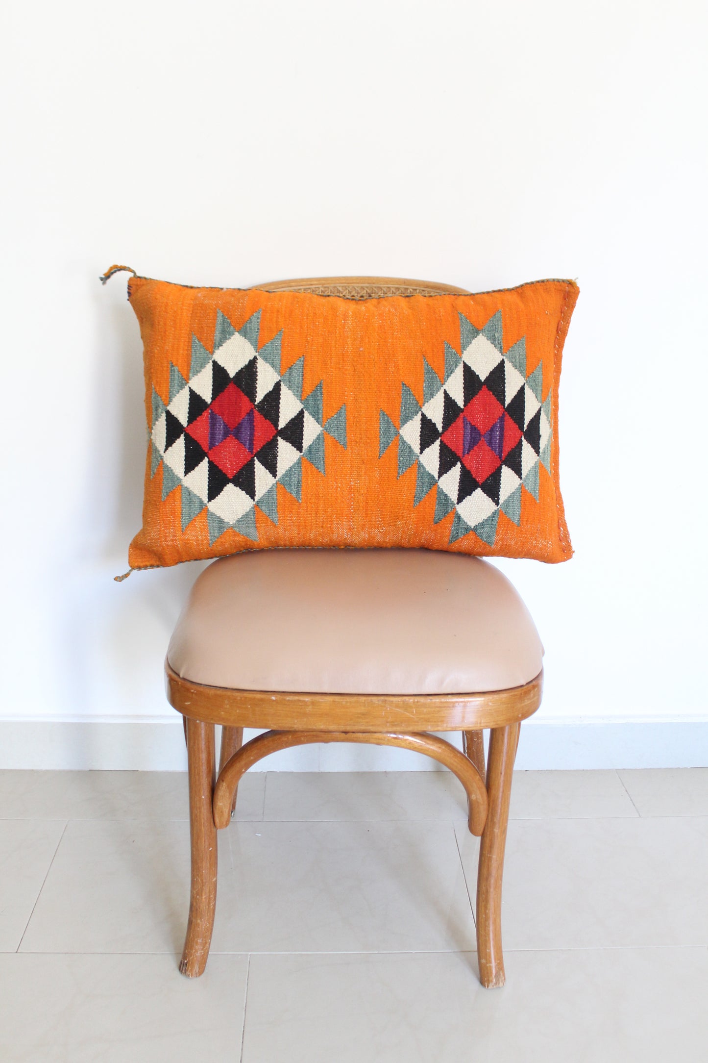 Vintage Handwoven Sadu (Kilim) Wool Cushion