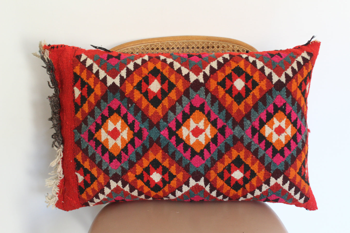 Vintage Handwoven Sadu (Kilim) Wool Cushion
