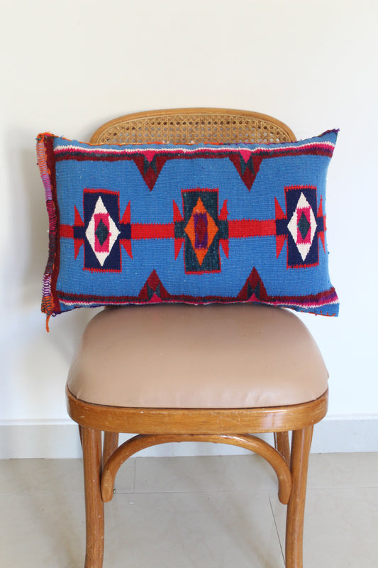 Vintage Handwoven Sadu (Kilim) Wool Cushion