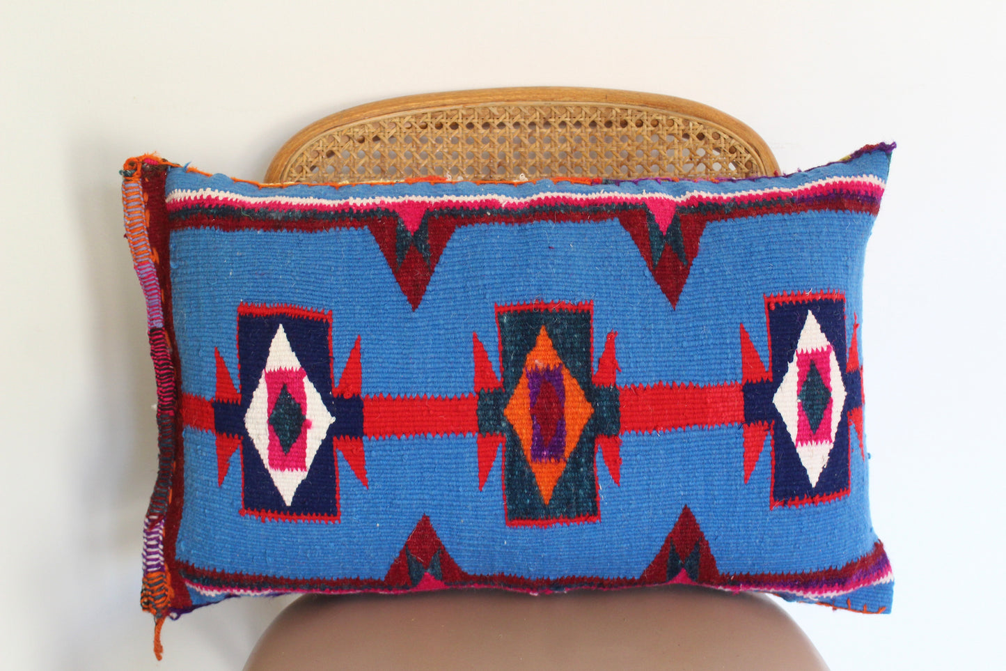 Vintage Handwoven Sadu (Kilim) Wool Cushion