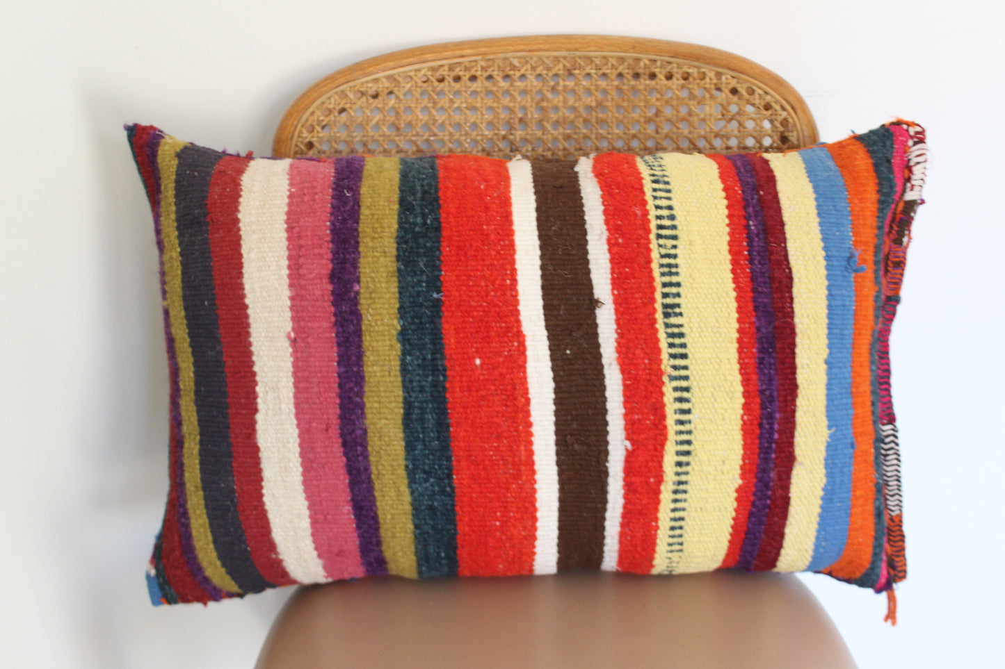 Vintage Handwoven Sadu (Kilim) Wool Cushion