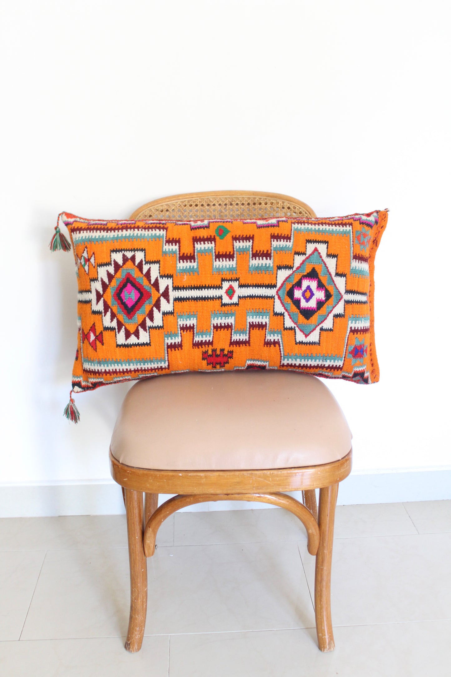 Vintage Handwoven Sadu (Kilim) Wool Cushion