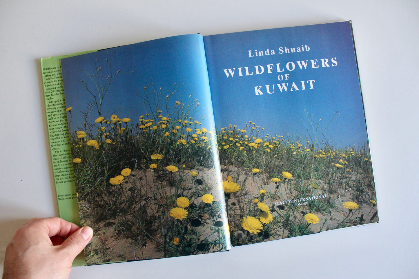 Vintage 1995 "Wildflowers of Kuwait" Hardcover by Linda Shuaib – Rare Kuwait Natural History Book