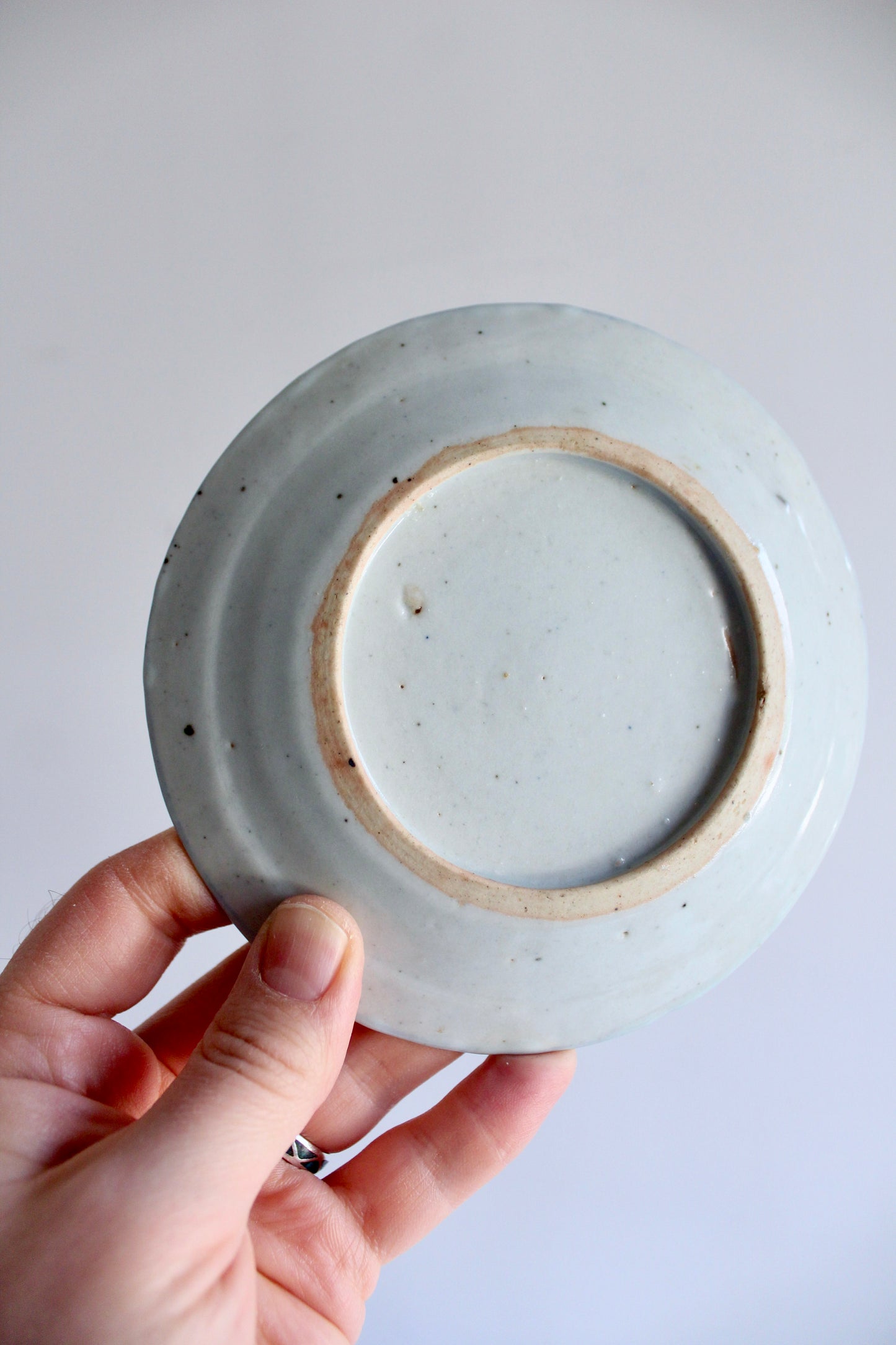 Pair of Vintage Chinese Blue & White Porcelain Plates – 14 cm