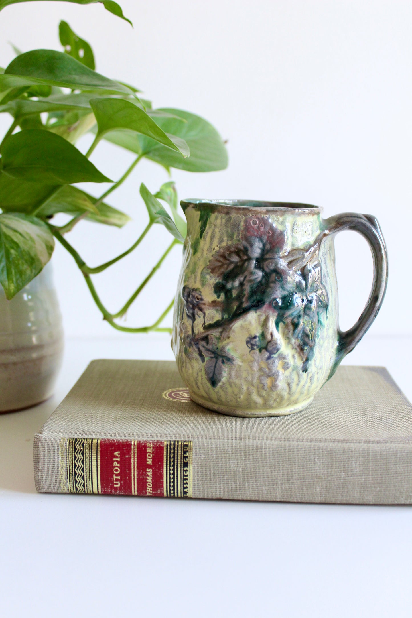 Early 20th Century Majolica Blackberry Cream Jug