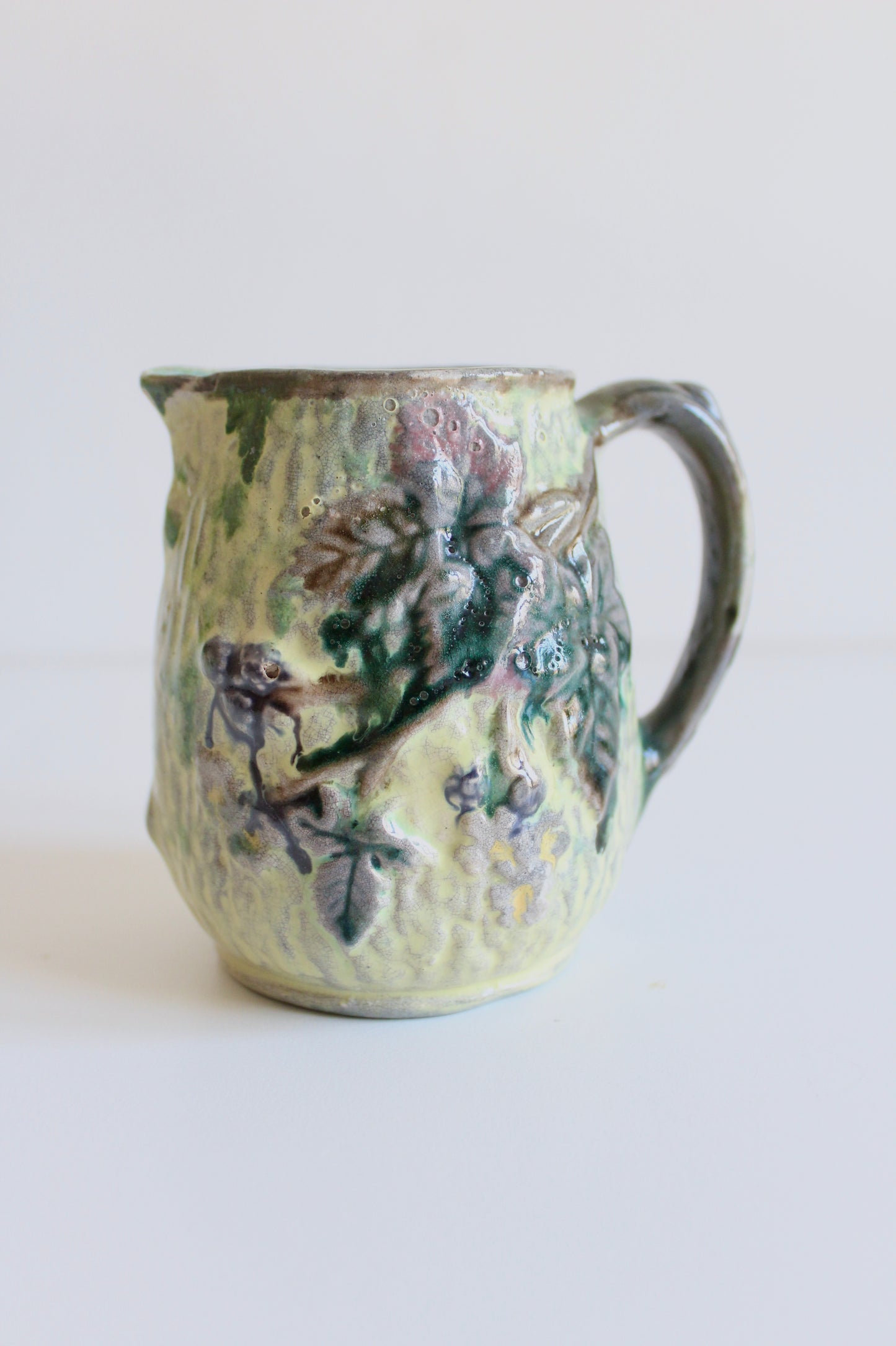 Early 20th Century Majolica Blackberry Cream Jug