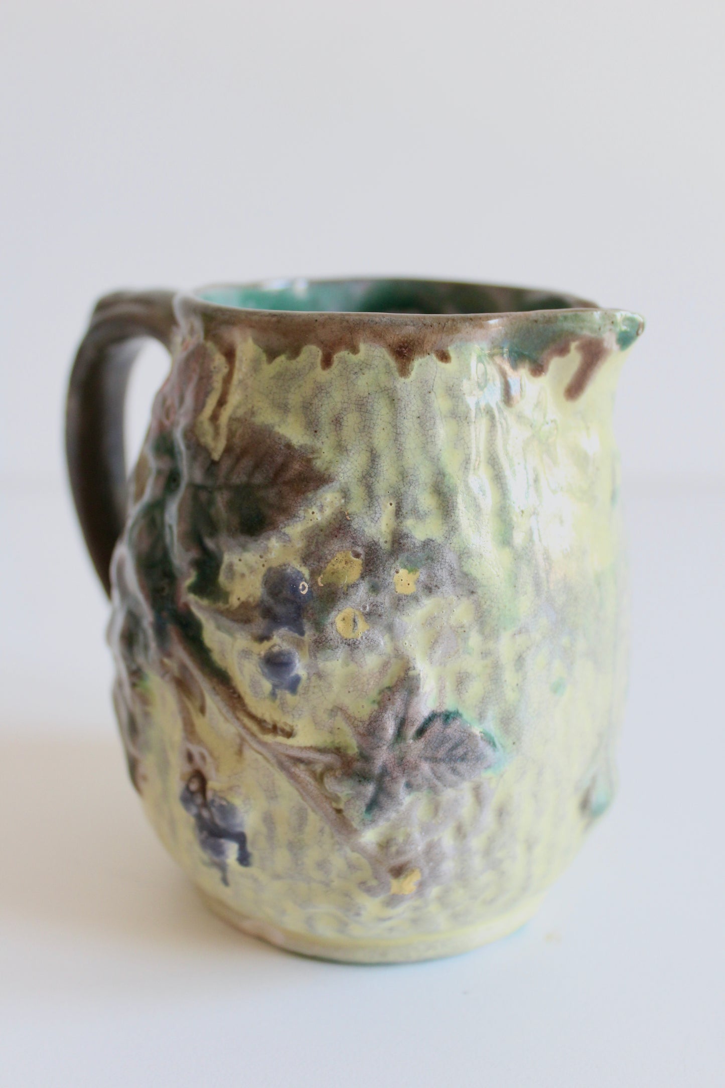 Early 20th Century Majolica Blackberry Cream Jug