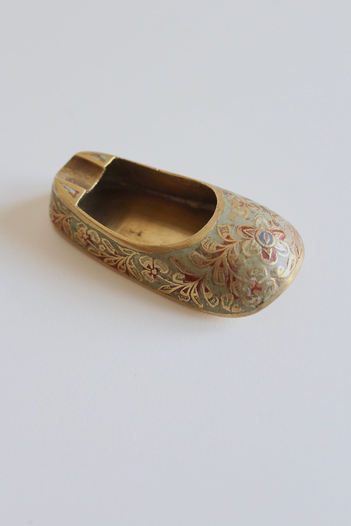 Vintage Indian Brass Clog Ashtray